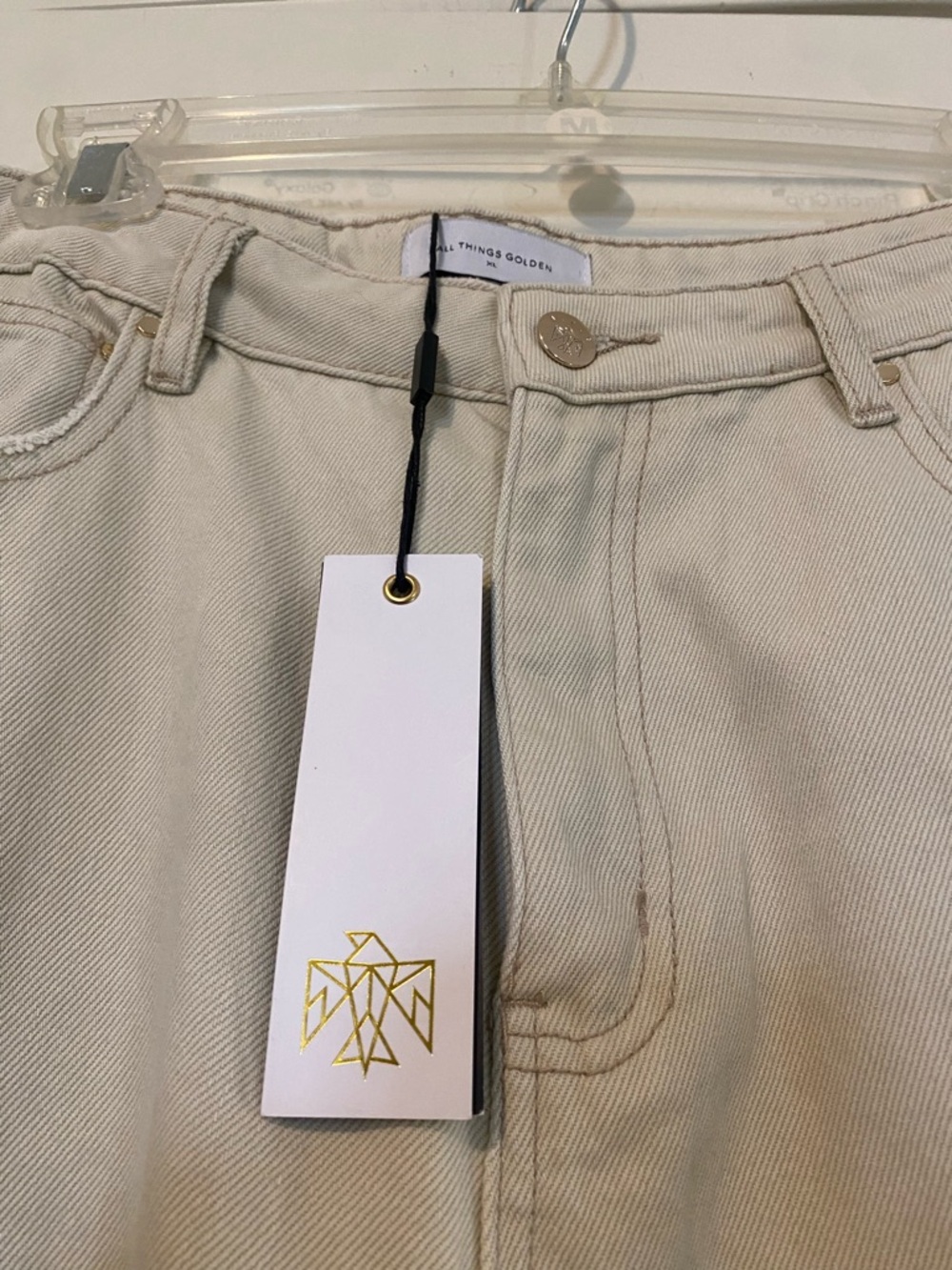 All Things Golden THE HIGH RISE DENIM STRAIGHT LEG JEAN XL NWT $170 - Picture 5 of 9